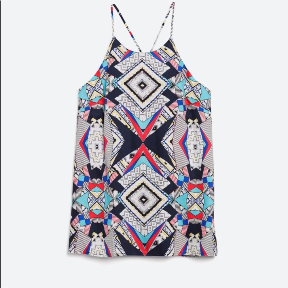 Geometric racerback tank